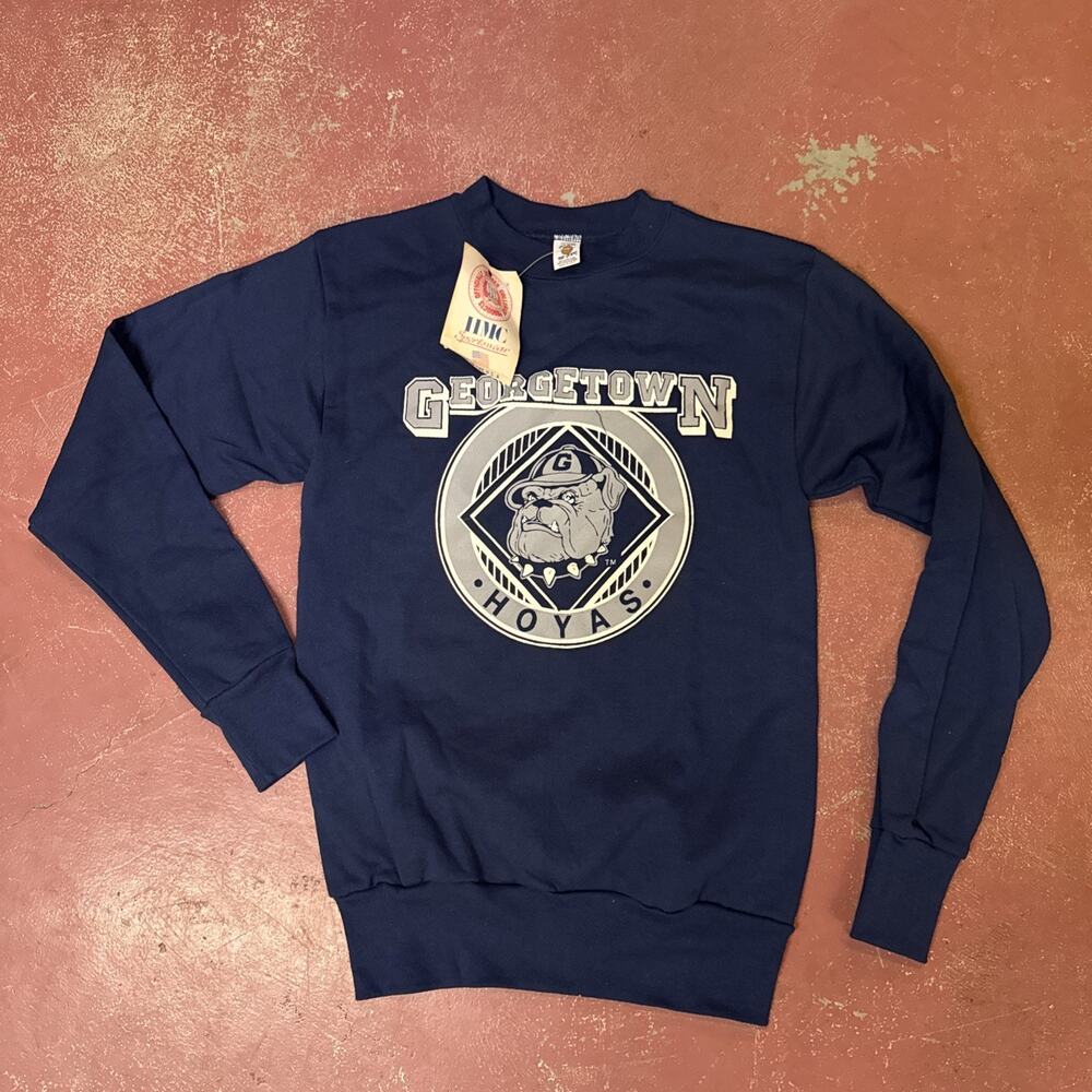 NwtVintage 80s Georgetown Hoyas Medium 50-50 crewneck sweatshirt Rap hip-hop